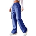 thumbnail image 3 of LilyLLL Womens Straight Leg Combat Cargo Trousers Casual Workwear Jogger Pants, 3 of 4