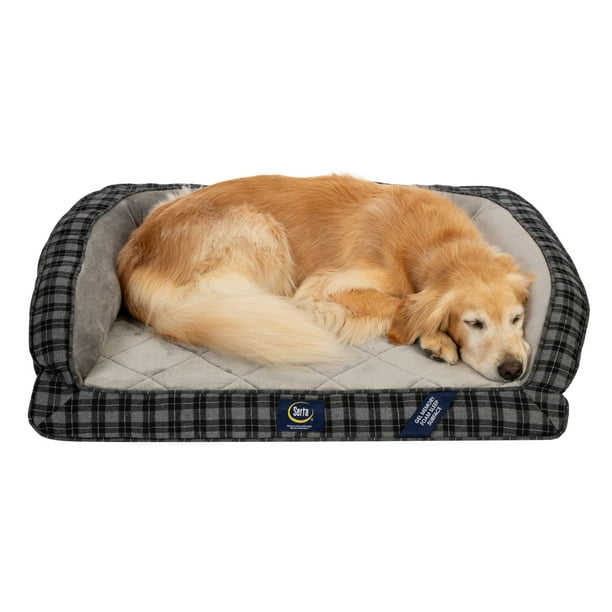 Serta Quilted Memory Foam Ortho Couch Large Pet Bed