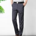 thumbnail image 2 of Nnhblu Gray Mens Stretch Pants Business Casual Pants for Men Trousers, 2 of 5