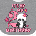thumbnail image 4 of Inktastic It's My Second Birthday with Panda Bear Girls Baby Bib, 4 of 4