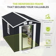 thumbnail image 2 of 8x6 FT Outdoor Storage Shed, Metal Tool Shed with Lockable Doors, Air Vents, Clear Window for Backyard Garden Patio, 2 of 9