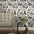 thumbnail image 2 of Modern Brushstrokes Peel & Stick Wallpaper, 2 of 9