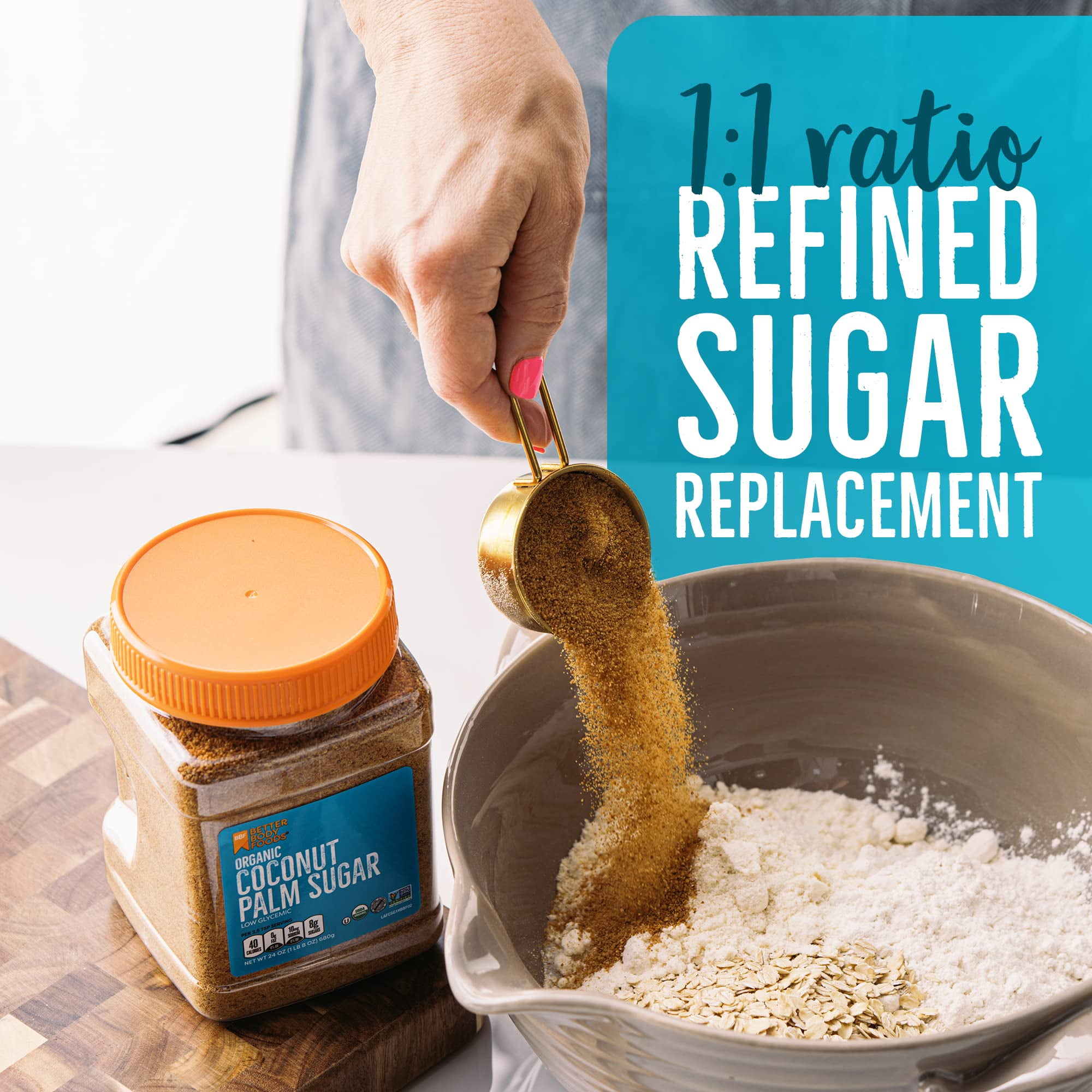 BetterBody Foods Organic Coconut Sugar - 1.5lb (Pack of 8)