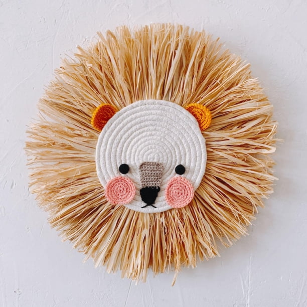 Decoración Nórdica de Dibujos Animados en 3D pa Ped, Hilo de , Tapiz Tejido de Ratán, Adorn Dormitorio, Habitaci E Baoblaze Tapiz para colgar en la pared