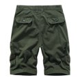 thumbnail image 4 of Summer Solid Color Zipper Casual Pocket Cargo Quarter Shorts, 4 of 4