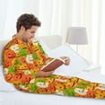 thumbnail image 6 of Sikiie Cartoon Pumpkins Mens Pajama Set, Soft Warm Long Sleeve Sleepwear, Cozy Button-Down Pjs for Men-Medium, 6 of 7