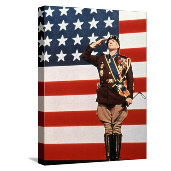 Art.com Patton, George C. Scott, 1970 Stretched Canvas Print Wall Art, 12" x 16"