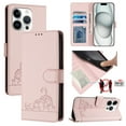thumbnail image 2 of iPhone 15 PRO Case ,Cat PU Leather Crossbody Lanyard Strap RFID Magnetic Wallet Compatible with iPhone 15 PRO Cover, 2 of 5