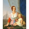 thumbnail image 2 of Frederik Storch 15x18 Gold Ornate Wood Frame and Double Matted Museum Art Print Titled - Mother and Child by a Table with Toys, 2 of 4