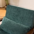 thumbnail image 6 of Newest 30" Mid-Century Modern Armchair,Green Fabric with Lumbar Pillow & Solid Wood Armrests for Living Room & Office, 6 of 12