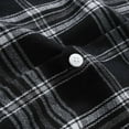 thumbnail image 4 of CYiJun Mens Plaid Shirts Casual Regular Fit Button Up Flannel Checked Plaid Shirts,Black L, 4 of 7