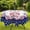 White and Blue-01zipper, variant on Fourth of July Outdoor Tablecloth with Umbrella Hole Memorial Day Patriotic Table Cloth American Flag, Stars Partio Table Cloths with Zipper-60 x102 Rectangle