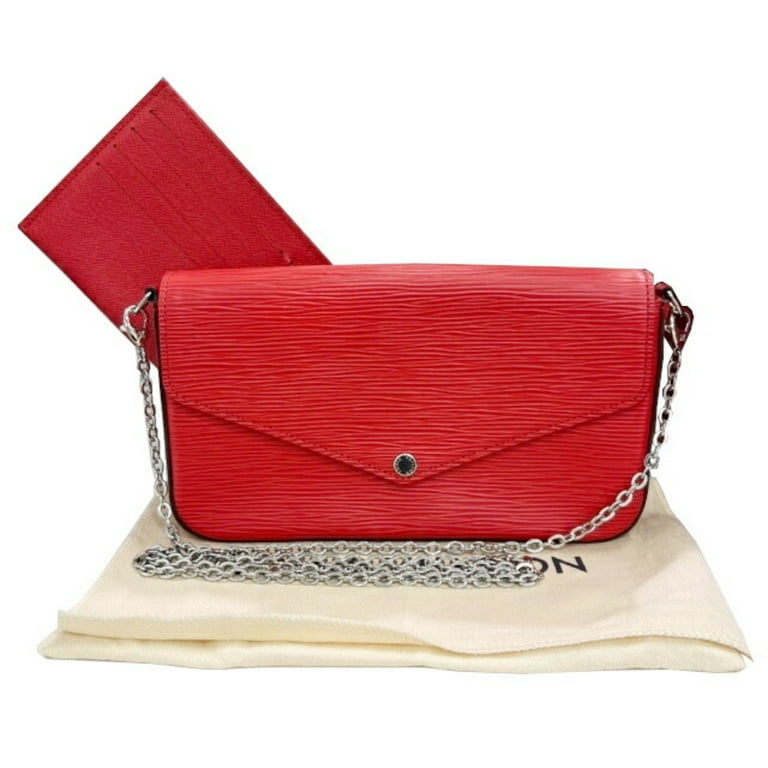 Louis Vuitton Epi Leather Felicie Pochette Chain Clutch Bag and