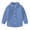Blue, variant on Boys Girls Casual Long Sleeve Button Down Shirt Kids Solid Color Comfort Top Pocket Detail Uniform Style Ages 6M-8Y Breathable Polyester