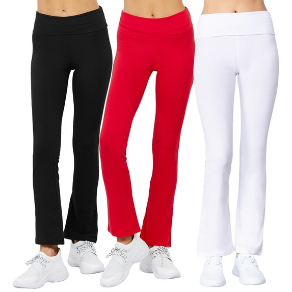 Women's 2 or 3 Packs Workout Fitness Stretch Comfy Lounge Flare Slim Fit Yoga Pants