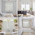thumbnail image 6 of Sage Green Striped Kitchen Curtains,Sage Green White Stripes Farmhouse Kitchen Curtains and Valances Set of 3,Light Filtering Tailored Tier Curtain 36 Inch Length Drapes for RV Cafe Bathroom Bedroom, 6 of 8