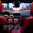 thumbnail image 5 of 4 pieces of cherry car vent freshener clips, crystal stone car vent perfume clips, shiny cute accessories decoration, women's items, air freshener, decoration (random fragrance), 5 of 5