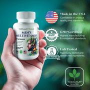 Todicamp Mens Multivitamin - Men Health, Immune System Booster, Best Multivitamin for Men - 60 Capsules
