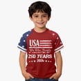 thumbnail image 2 of Gubotare Kids American Flag Shirt Toddler 4th of July Shirts Kids American Flag T-Shirts Boys Girls Patriotic Independence Day Memorial Day Tops Tees 2T 3T, Red, 2 of 3