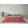 thumbnail image 3 of Ahgly Company Machine Washable Indoor Rectangle Oriental Red Modern Area Rugs, 7' x 10', 3 of 4