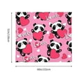 thumbnail image 3 of Xecao Panda Heart Valentine Pink patten Tapestry 60x51 Inches Wall Hanging Poster Tapestry for Living Room Bedroom Home Decor, 3 of 6
