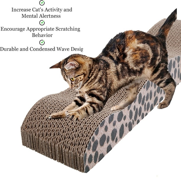 Zimtown Cat Scratcher, Scratching Pad Scratch Board Curved Wave Design