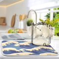 thumbnail image 2 of Yayeee Dish Drying Mat for Kitchen Counter Ultra Absorbent Easy Clean Pad 24x18", Blue Wave Pattern, 2 of 7