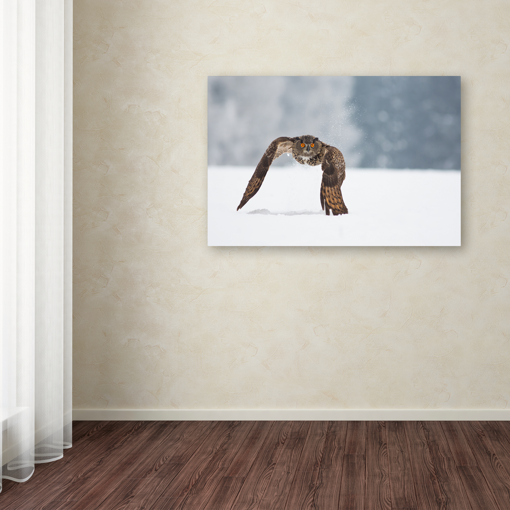 Trademark Fine Art 'Eurasian Eagle Owl' Canvas Art by Milan Zygmunt