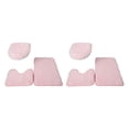 thumbnail image 4 of Ounissouiy 3x exquisitas alfombras de baño antideslizantes hechas a mano textura fuerte absorción de agua juego de alfombrillas de baño rosa Rosa claro 2Conjunto, 4 of 6