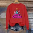 thumbnail image 6 of Ailaofu Ugly Christmas Sweater Women Funny Red Merry Christmas Sweatshirt Oversized Xmas Graphic Sweaters Holiday Pullover, 6 of 6