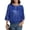 Blue, variant on Women's Sparkle Sequin Top Cold Shoulder 3/4 Batwing Sleeve Loose Shimmer Glitter Party Dressy Tops