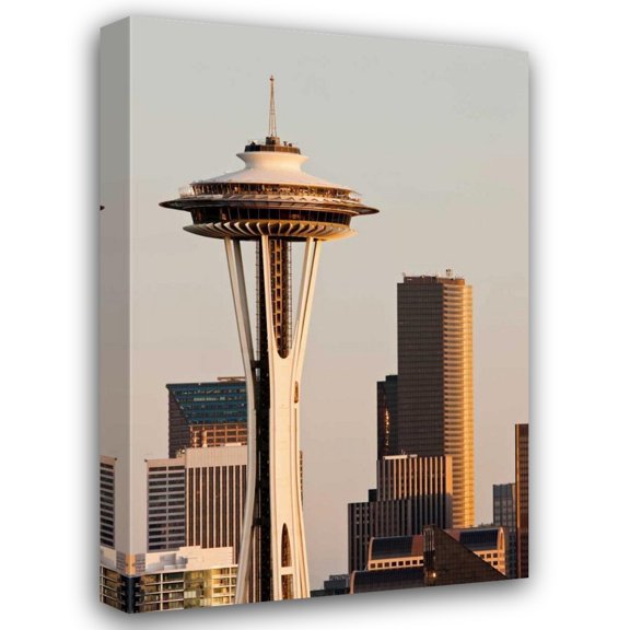 Bob Stefko 13x18 Gallery Wrapped Canvas Wall Art Titled - Space Needle III