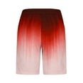 thumbnail image 4 of QATAINLAV Swim Trunk for Men Big and Tall Quick Dry Board Shorts Gradient Print Summer Beach Wear Casual Drawstring Elastic Waist Short Pants Red XXL Summer Savings, 4 of 6