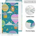 thumbnail image 2 of GZHJMY Hot Air Balloon Soft Hand Towels, 2 Pcs Absorbent Bath Towel Decorative Fingertip Towels for Bathroom Gym Spa Hotel Beach Swimming Pool,14.4"x 28.3", 2 of 7