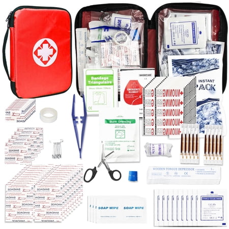 Travel-First Aid-Kit Car-Home 300PCS Survival-Kit Outdoor-Adventure - Small Portable Red Emergency Essential Sets Office Hiking Camping Business Public Must Have First Aid Gear Equipment 1st Aid C27