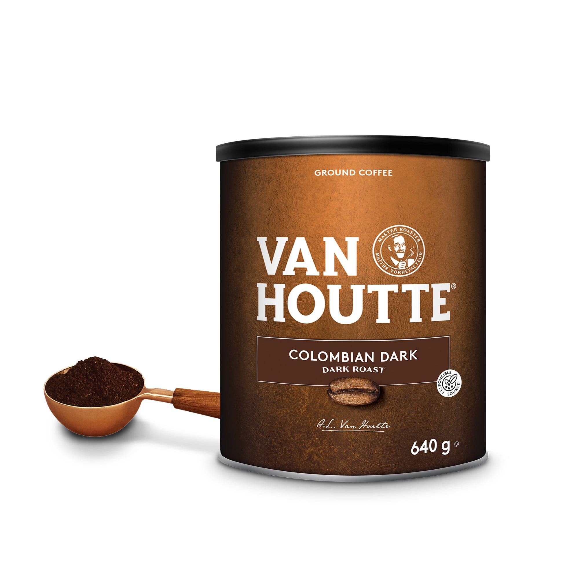 Van Houtte Colombian Dark, Dark Roast, Ground Coffee, 640g