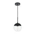thumbnail image 3 of Living District Eclipse 1-Light Metal & Glass Pendant in Black/Clear, 3 of 3
