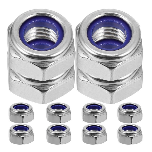 Minkissy 15 Pcs Écrous de Verrouillage Matériel en Acier Inoxydable 304 Argent pour Travail Mécanique