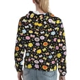 thumbnail image 7 of Honeii Flower Butterfly Pattern Womens Oversized Hoodies Long Sleeve Sweatshirts Pullover Fall Outfits with Pocket-Large, 7 of 7