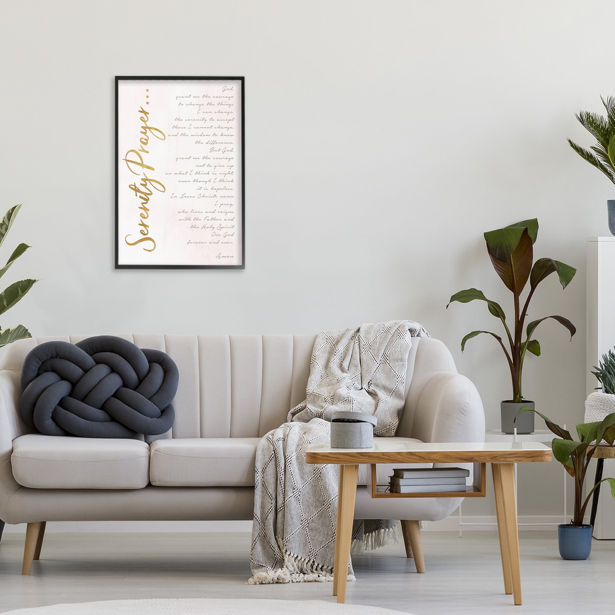 Stupell Industries Serenity Prayer Scripture Black Framed Giclee Art, design by Anna Quach