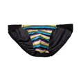 thumbnail image 2 of HUPOM Mens Underwear Boxer Briefs Male Thongs Low waist Drop Waist Striped Briefs Black XL, 2 of 6