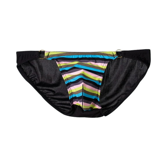 Naughtyhood Mens Cheeky Underwear Men's Color Stripe Briefs Fashion Underwear Personalized Low-waistline Hoop Panties Buttock Covering Briefs the Perfect Gift for Men Pretty Panties for Men