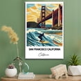 thumbnail image 2 of San Francisco California Travel Poster Canvas – California Canvas – Unique Gift Idea for Home, Office, or Living Space, 2 of 5