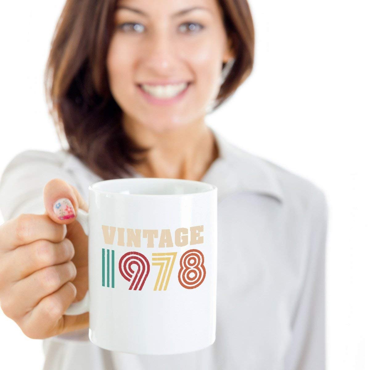 Vintage 1978 Year Retro Style Coffee & Tea Gift Mug, 40th Birthday Gag Gifts for Best Friend, Wife, Husband, Sister, Brother, Son, Daughter, Male or Female, Him or Her & Mens or Womens - image 2 of 4