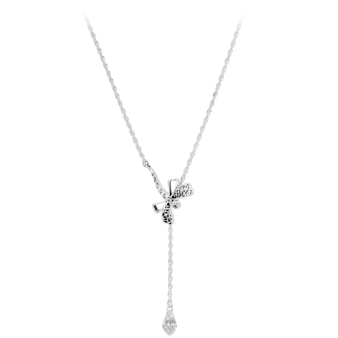 PANDORA - Dragonfly Y-chain necklace in sterling silver w/1 bezel-set