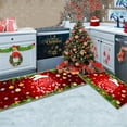 thumbnail image 1 of RKSTN christmas ornaments Merry Christmas Entrance Door Mat, Happy New Year Low Tradition Christmas Decor Welcome Doormat, Non-Slip Carpet Rugs Floor Mat（ 23.62x15.74in+15.74x43.3in）, 1 of 8
