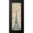 thumbnail image 2 of OnRei 7x14 Black Modern Framed Museum Art Print Titled - Paris 19B, 2 of 5