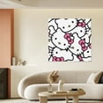 thumbnail image 4 of Hello Kitty Canvas Wall Art Cartoon Wall Decor | HD Printed & Wooden framed wall art | Modern Wall Decor for Gift | Kids Room Decor | Made in USA 28x28Inch, 4 of 5
