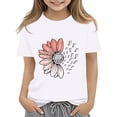 thumbnail image 2 of XIMIN T-Shirts Filles Graphiques Tournesol Manches Courtes Col Rond Coton Coupe Ample Décontractée Été, 2 of 5