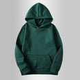 thumbnail image 4 of ZZwxWA Men Oversized Solid Hoodie Basic Fleece Hooded Sweatshirt Loose Long Sleeve Casual Couple Hoodies Pullover Top Holiday Saving, 4 of 6